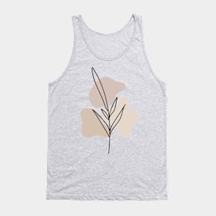 Modern Minimalist Simple Abstract Pastel Pink Flower Art Tank Top